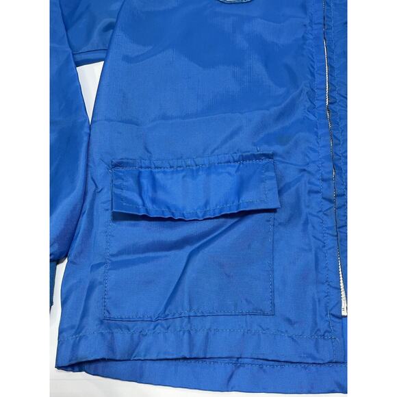 VINTAGE BELL SYSTEM BLUE YELLOW WHITE RACING JACKET SIZE MEDIUM FLEECE LINED - Picture 5 of 10